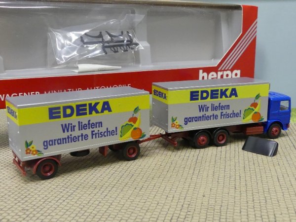 1/87 Herpa MAN F80 EDEKA Kühlkoffer-Hängerzug 818095