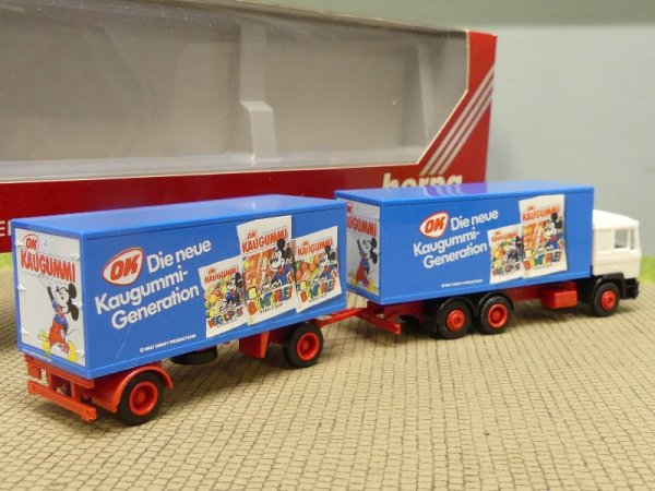 1/87 Herpa MAN F90 OK Kaugummi Kühlkoffer-Händerzug 895031
