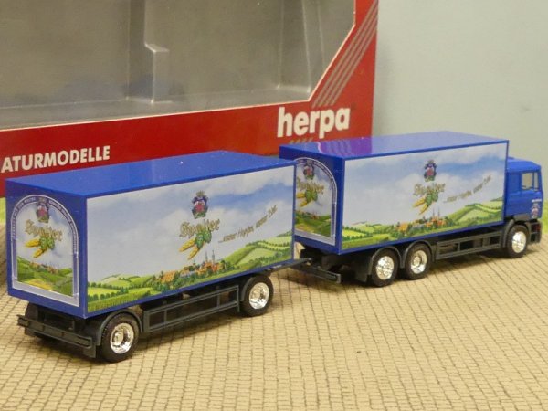 1/87 Herpa MAN F2000 Spalter Premium Bier Koffer-Hängerzug 147958