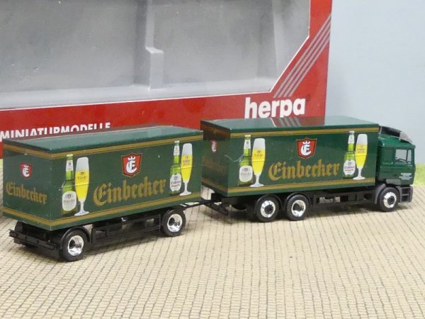 1/87 Herpa MAN F2000 Einbecker Bier Koffer-Hängerzug 146647