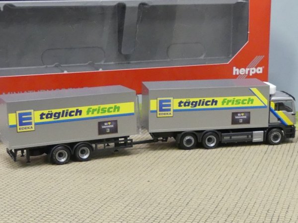 1/87 Herpa MAN TGS M EDEKA Kühlkoffer- Hängerzug 308557