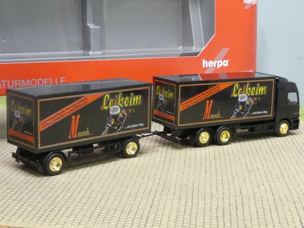 1/87 Herpa MB Actros L Leikeim Premium Bier Hängerzug 146395