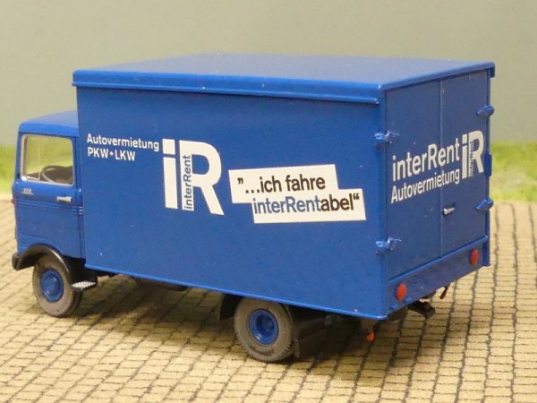 1/87 Brekina MB LP 608 IR InterRent Koffer