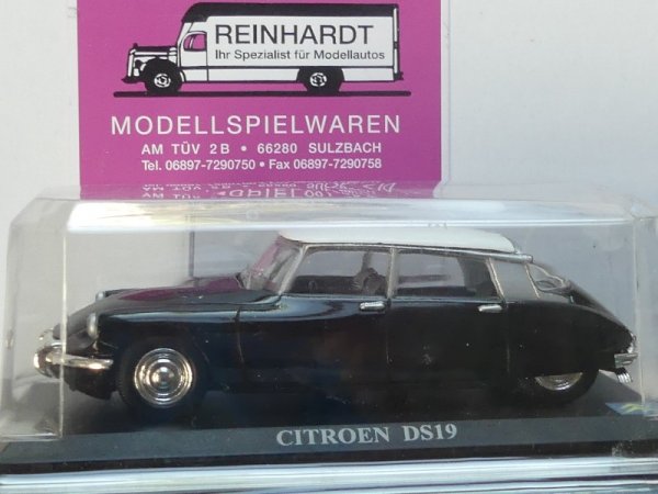 1/43 Citroen DS 19 schwarz Dach weiss in Blister-VP