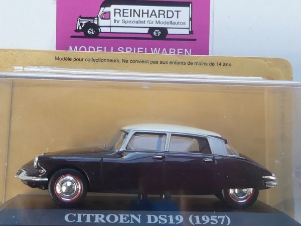 1/43 Citroen DS 19 1957 nachtbordeauxrot Dach creme