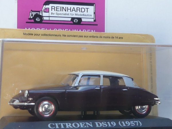 1/43 Citroen DS 19 1957 nachtbordeauxrot Dach creme