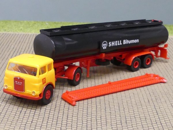 1/87 Brekina MAN 10.212 Shell Bitumen Tank Sattelzug