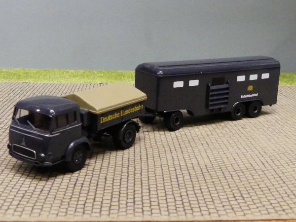 1/87 Brekina Magirus Pluto Deutsche Bundesbahn Behelfsbahnhof Hängerzug 018335