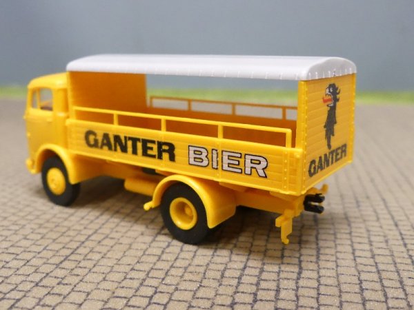 1/87 Brekina MB 328 Ganter Bier Pritsche Plane