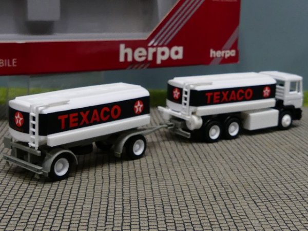 1/87 Herpa MAN F90 TEXACO Tank Hängerzug 864003