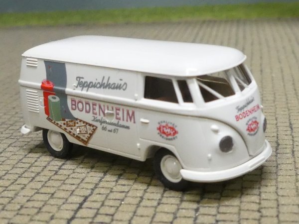 1/87 Brekina # 1296 VW T1b Bodenheim Teppichhaus Kasten 32559