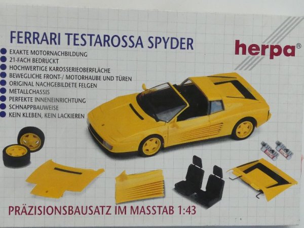 1/43 Herpa KIT Bausatz Ferrari Testarossa Spyder 012041