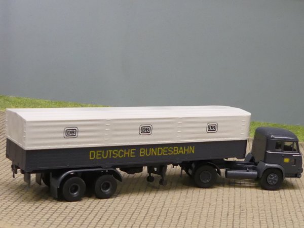 1/87 Brekina Magirus Pluto DB Deutsche Bundesbahn Planen-Sattelzug