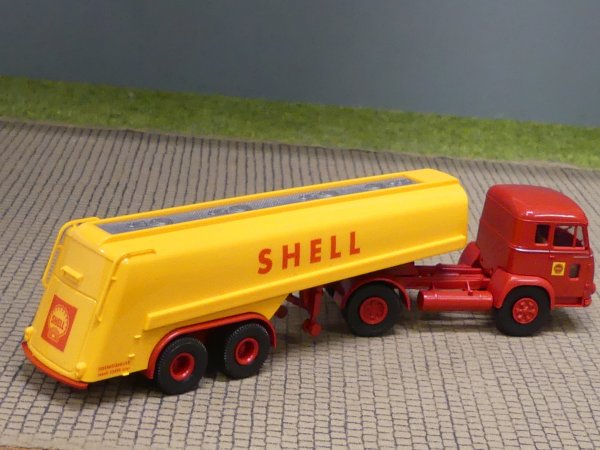 1/87 Brekina Magirus Pluto SHELL Tank-Sattelzug