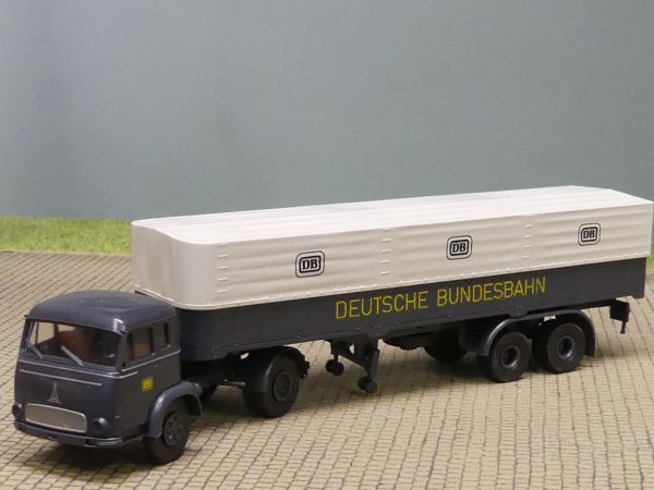 1/87 Brekina Magirus Pluto DB Deutsche Bundesbahn Planen-Sattelzug
