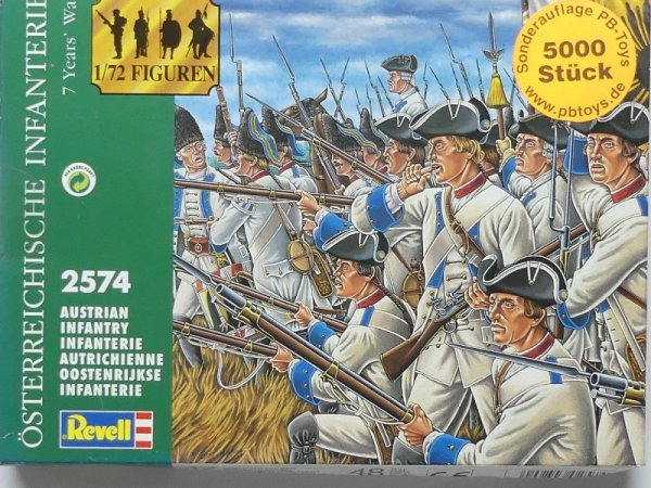 1/72 Revell 47 Figuren unbemalt österreichische Infanterie 2574