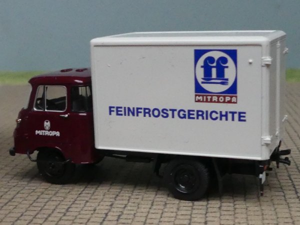 1/87 Brekina Robur LO 2500 Mitropa Feinkostgerichte Koffer-LKW