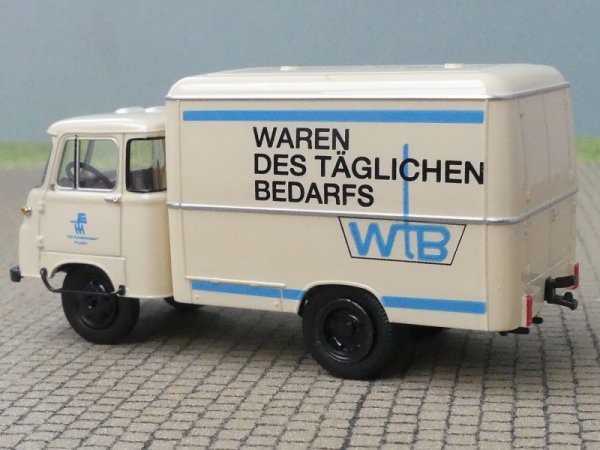 1/87 Brekina Robur LO 2500 WTB Waren des täglichen Gebrauchs Koffer-LKW