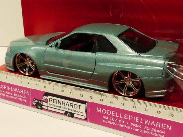 1/24 Jada Nissan Skyline GT-R Brian´s Nissan Fast & Furious türkis 25 320 3066