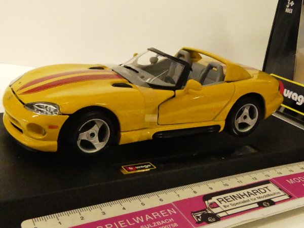 1/24 Burago Viper RT-10 Cabrio gelb mit rot 18-22024