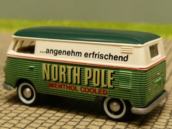 1/87 Brekina # 0276 VW T1 b Noth Pole Kasten 3266 2.Wahl-rechts gelbstich
