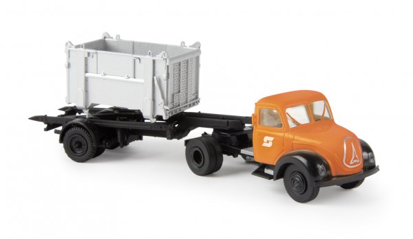 1/87 Brekina Magirus Mercur ÖBB mit offenem Container 42248 SONDERPREIS 19.90