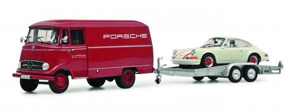 1/43 Schuco MB L319 mit Porsche 911 RS 45 024 9900