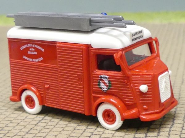 1/87 Busch Citroen HY Sapeur Pompiers mit Leiter #1923 Praline