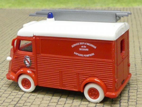1/87 Busch Citroen HY Sapeur Pompiers mit Leiter #1923 Praline