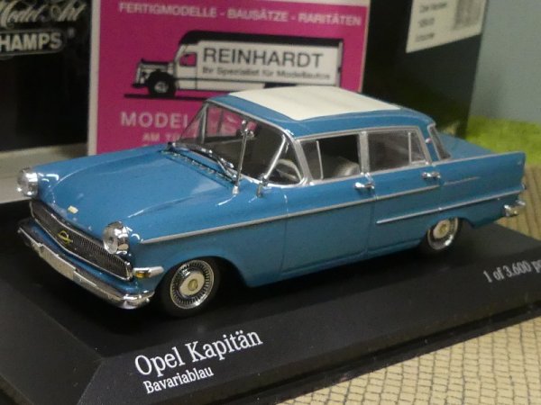 1/43 Minichamps Opel Kapitän 1959-1963 bawariablau 430 040001