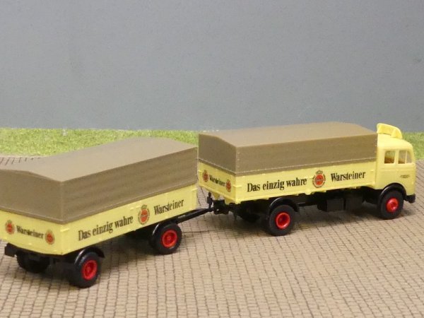 1/87 Brekina MB 334 Warsteiner Bier Planen-Hängerzug