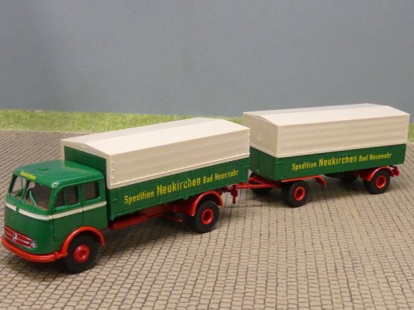 1/87 Brekina MB 334 Neukirchen Spedition Planen-Hängerzug