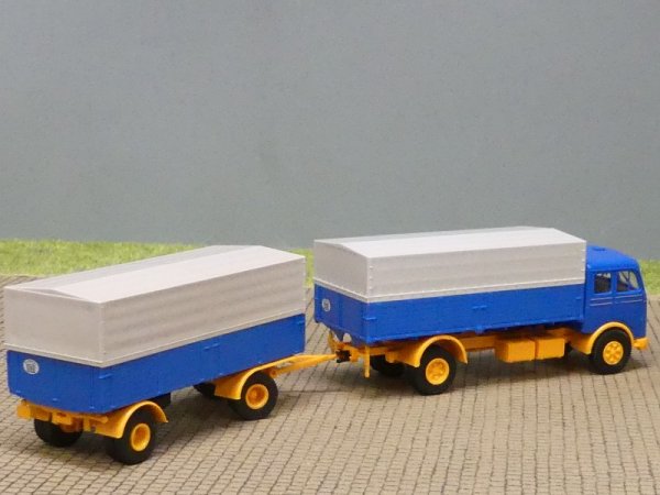 1/87 Brekina MB 334 Im Auftrag der DB Planen-Hängerzug