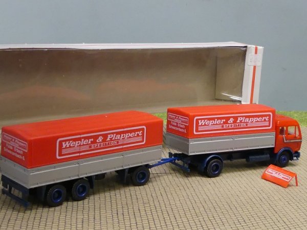 1/87 Herpa Albedo MB NG  Wepler & Plappert Planen-Hängerzug #446