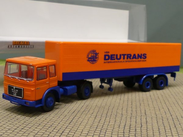 1/87 Brekina MAN F7 Deutrans Koffer Sattelzug 78154