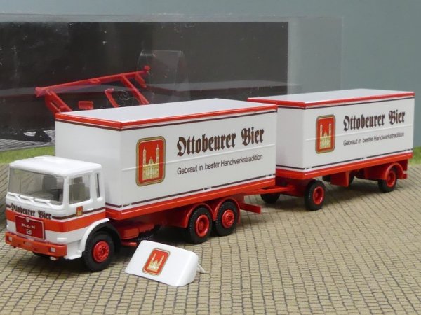 1/87 Albedo MAN F90 Ottobeurer Bier Koffer-Sattelzug