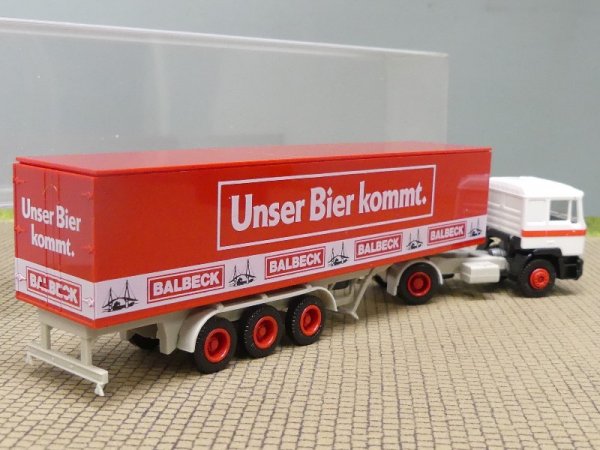 1/87 Herpa MAN F90 BALBECK BIER Koffer-Sattelzug