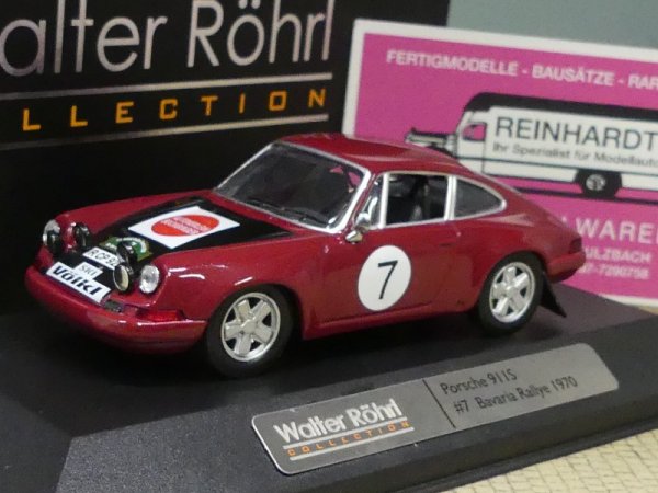 1/43 IXO Porsche 911S Bavaria Ralley 1970 #7 Röhrl CCC206