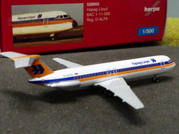 1/500 Herpa Hapag Lloyd BAC 1-11-500 528955 SONDERPREIS 14,99 statt 22,95 €