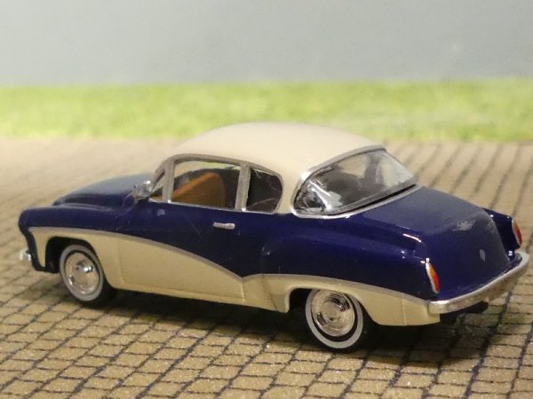 1/87 Brekina Wartburg 311 Coupe dunkelblau/hellelfenbein 1959, 27160