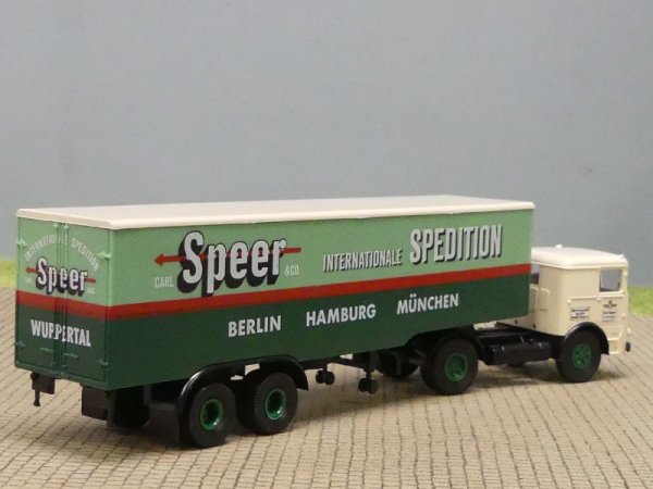 1/87 Brekina Büssing LS 11 Speer Berlin Hamburg München Koffer-Sattelzug