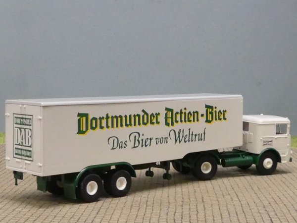 1/87 Brekina Büssing LS 11 Dortmunder Aktien Bier Koffer-Sattelzug 7918