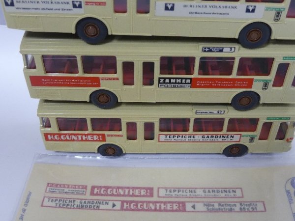 1/87 FRÖWIS DECALS BVG Zanker, Teppich Günther, B Volksbank (für MB O 305) #3004