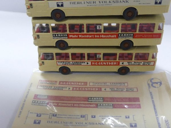 1/87 FRÖWIS DECALS BVG Zanker, Teppich Günther, B Volksbank (für MB O 305) #3004
