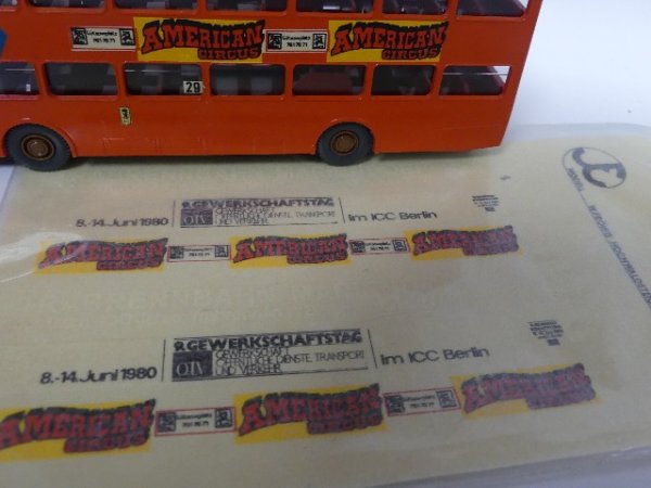 1/87 FRÖWIS DECALS BVG American Circus + Otv Gewerkschaftstag (für MAN SD 200) #3029