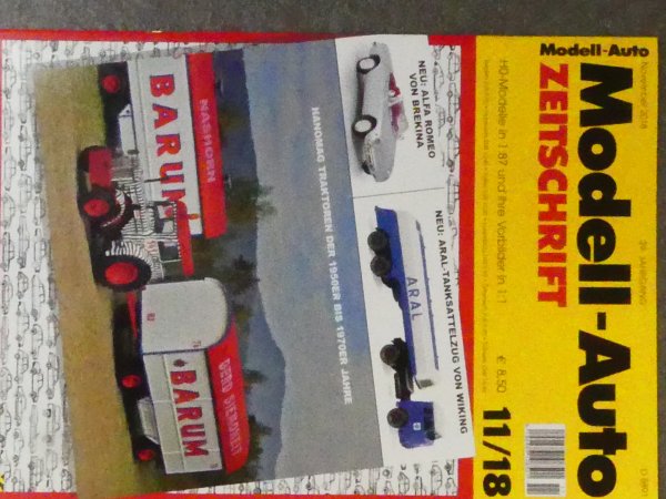Modell Auto Zeitschrift MAZ 2018/11 November 2021