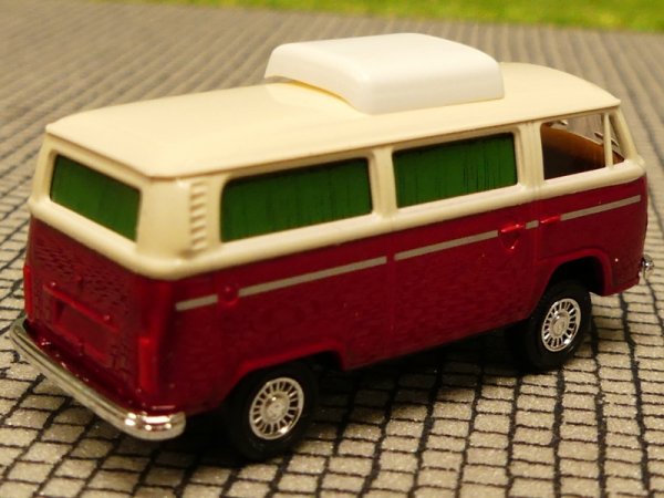 1/87 Brekina VW T2 Camper Hubdach elfenbein/rotmetallic Sondermodell Reinhardt
