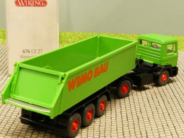 1/87 Wiking MAN F90 WIMO BAU Kipper Sattelzug 676 02 27