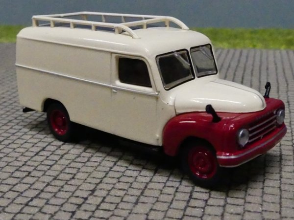 1/87 Brekina Hanomag L 28 Kasten elfenbein/rot 58152