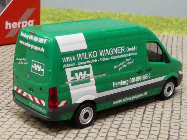 1/87 Herpa VW Crafter Kasten HD Wilko Wagner Hamburg 095051